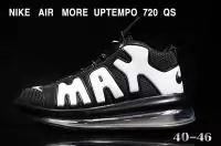 nike air max more uptempo 720 original white logo black